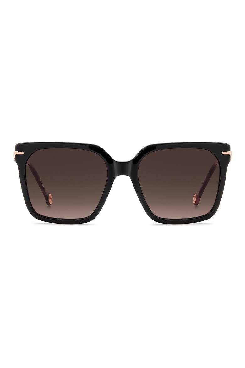 56mm Square Sunglasses, Main, color, RED HAVANA BLACK/ BROWN SF