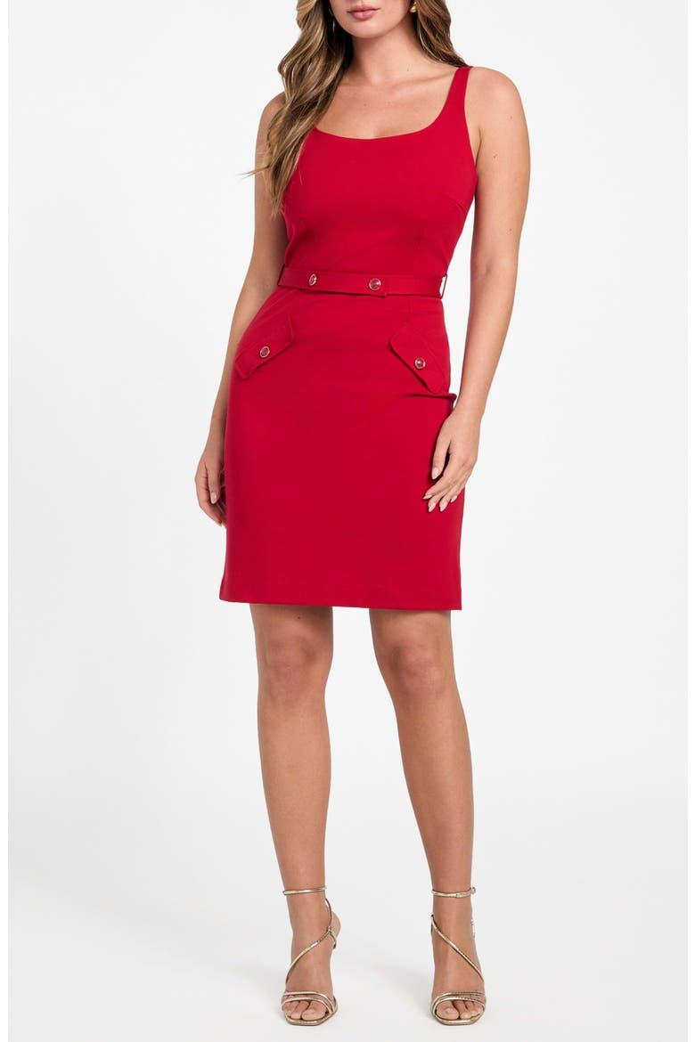Gwen Sleeveless Sheath Dress, Main, color, SAMBA RED VIBES