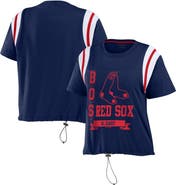 WEAR by Erin Andrews Women's WEAR by Erin Andrews Navy Boston Red Sox Cinched Colorblock T-Shirt