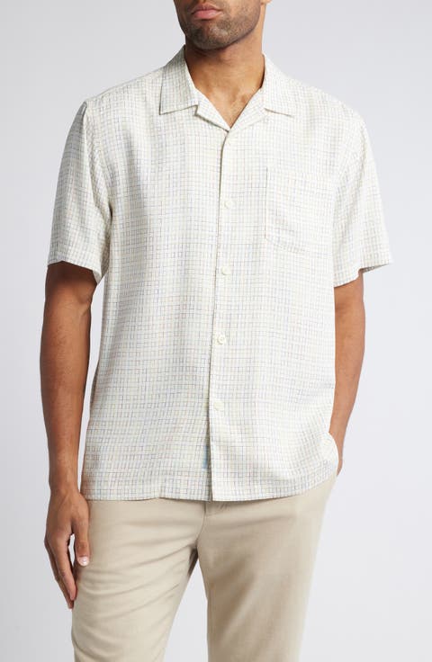 Coconut Point Prismatic Check IslandZone® Performance Camp Shirt (Big & Tall)