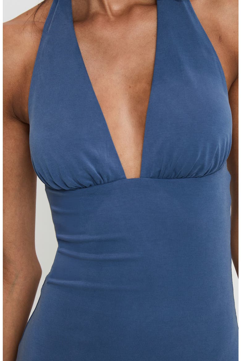 Tinsie Halter Minidress, Alternate, color, SLATE BLUE