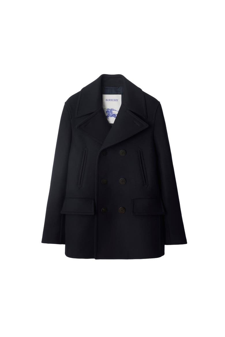 Wool Pea Coat, Alternate, color, Navy