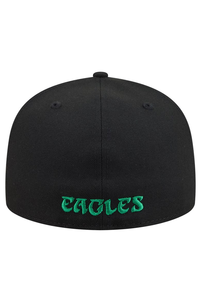 Men's New Era Black Philadelphia Eagles 59FIFTY Fitted Hat, Alternate, color, Black
