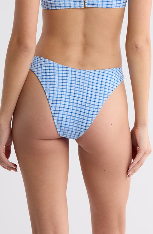 Pacsun Jade Textured Bikini Bottoms In Blue