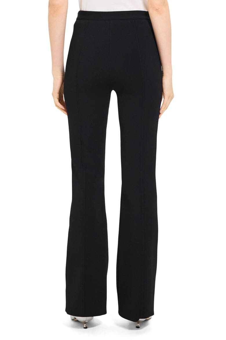 Compact Crepe Flare Pants, Alternate, color, BLACK
