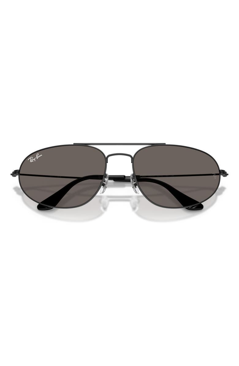 Ray-Ban 62mm Oversize Irregular Sunglasses, Alternate, color, Black / Dark Grey