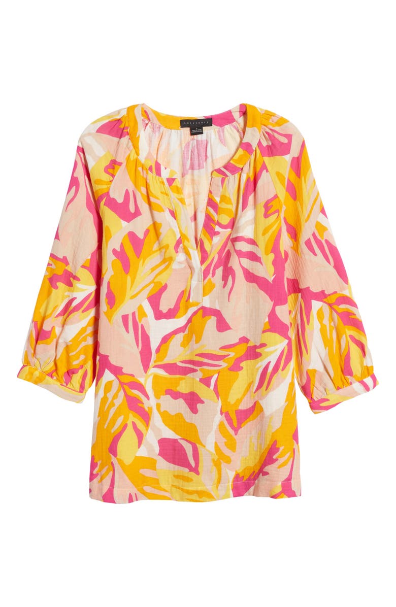 Sanctuary Island Print Gauze Tunic, Alternate, color,