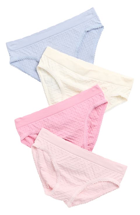 Kids' 4-Pack Assorted Swiss Dot Bikinis (Little Kid & Big Kid)