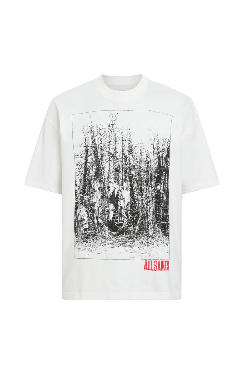 AllSaints Bracken Cotton Graphic T-Shirt, Alternate, color, Chalk White