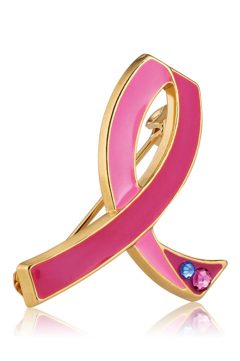 Pink Ribbon Pin, Main, color, NO COLOR
