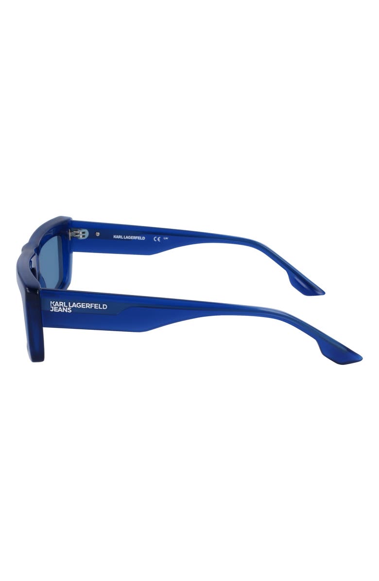 KARL LAGERFELD 56mm Rectangular Sunglasses, Alternate, color,
