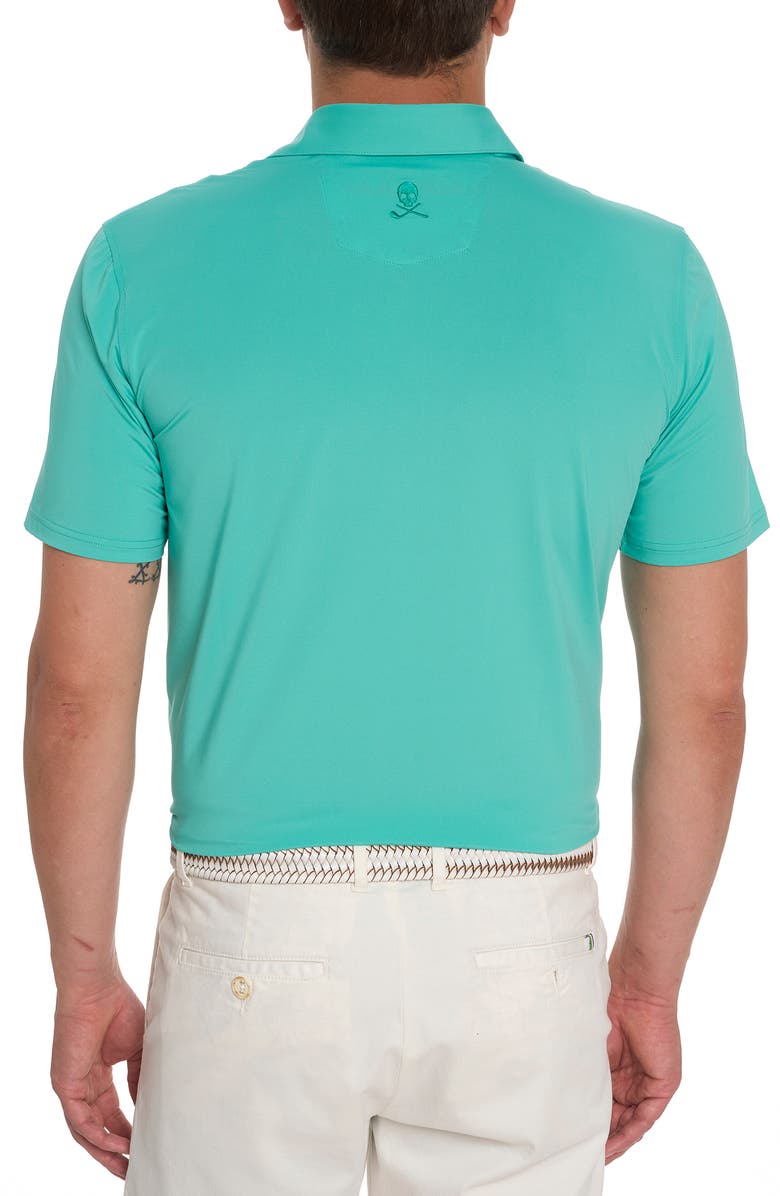 Robert Graham Axelsen Solid Short Sleeve Performance Golf Polo, Alternate, color, Jade