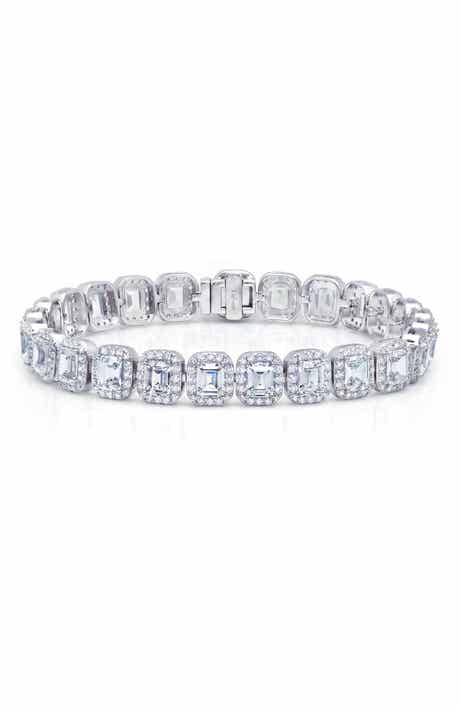 Lafonn Lassaire Emerald Cut Simulated Diamond Tennis Bracelet