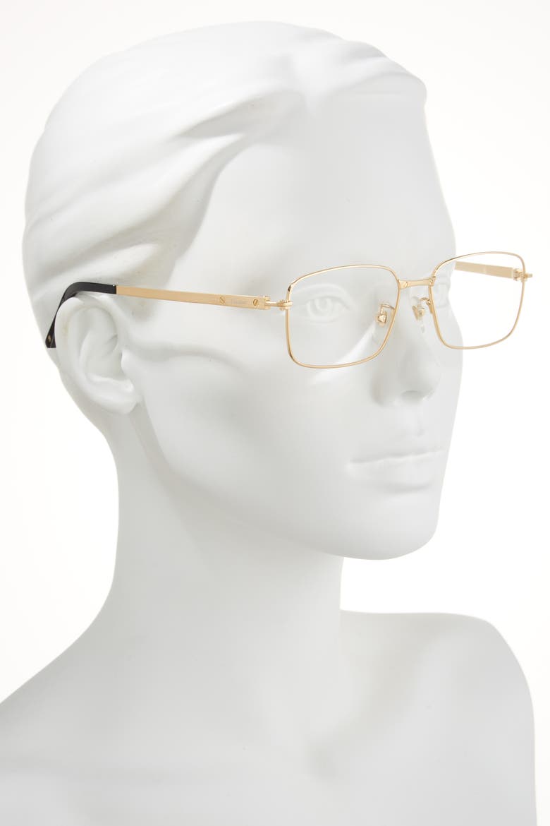 55mm Rectangular Optical Glasses, Alternate, color, GOLD