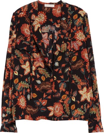 Ulla Johnson Florian Long Sleeve Silk Top | Nordstrom