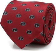 Cufflinks, Inc. The Incredibles Logo Red Silk Tie