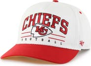 '47 Men's '47 White/Red Kansas City Chiefs Roscoe Two-Toned Hitch Adjustable Hat