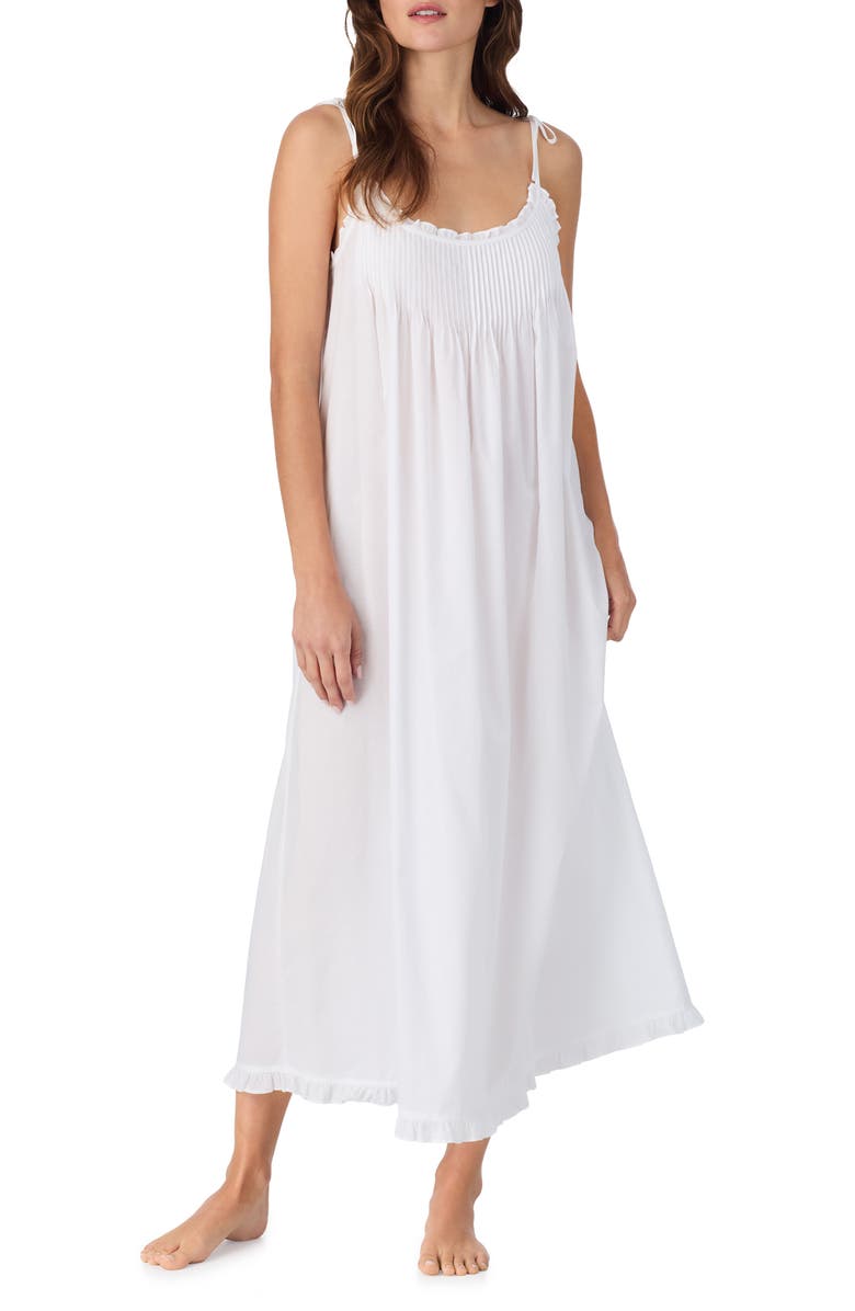 Eileen West Sleeveless Ruffle Trim Ballet Nightgown, Main, color,
