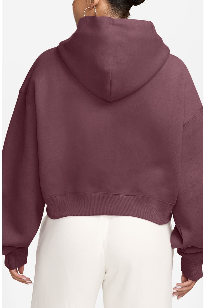 Studio Fleece Oversize Cropped Hoodie, Alternate, color, PINKSMOKE/ SAIL