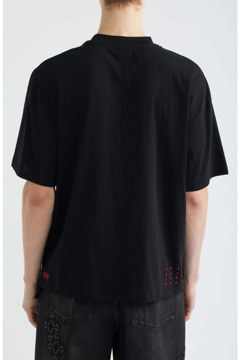HBL Ekcess Oversize Embroidered T-Shirt, Alternate, color, BLACK