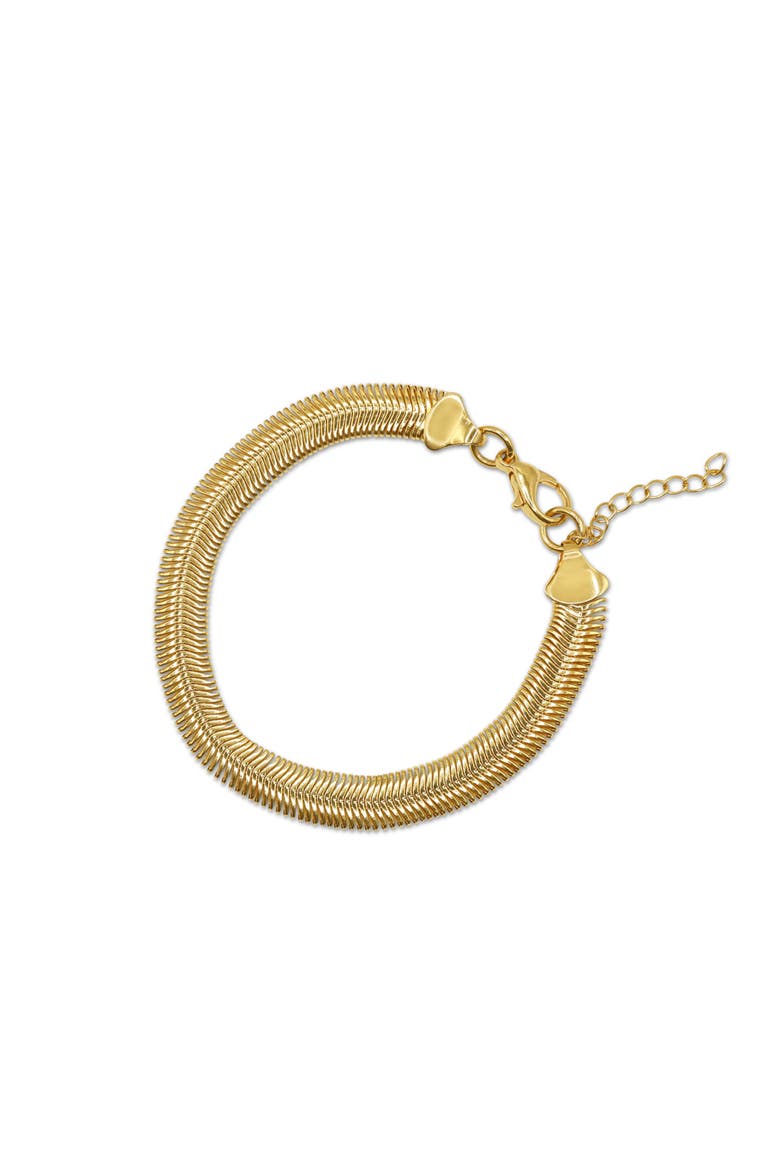 Ledger Herringbone Bracelet, Main, color, Gold