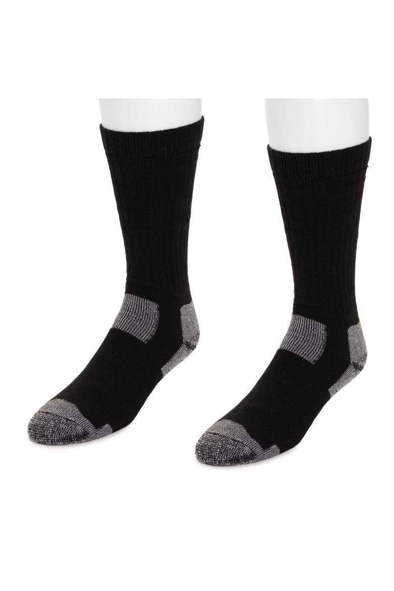 Men's Work Wear Steel Toe Crew Socks, 2 Pair Pack, Alternate, color, Black