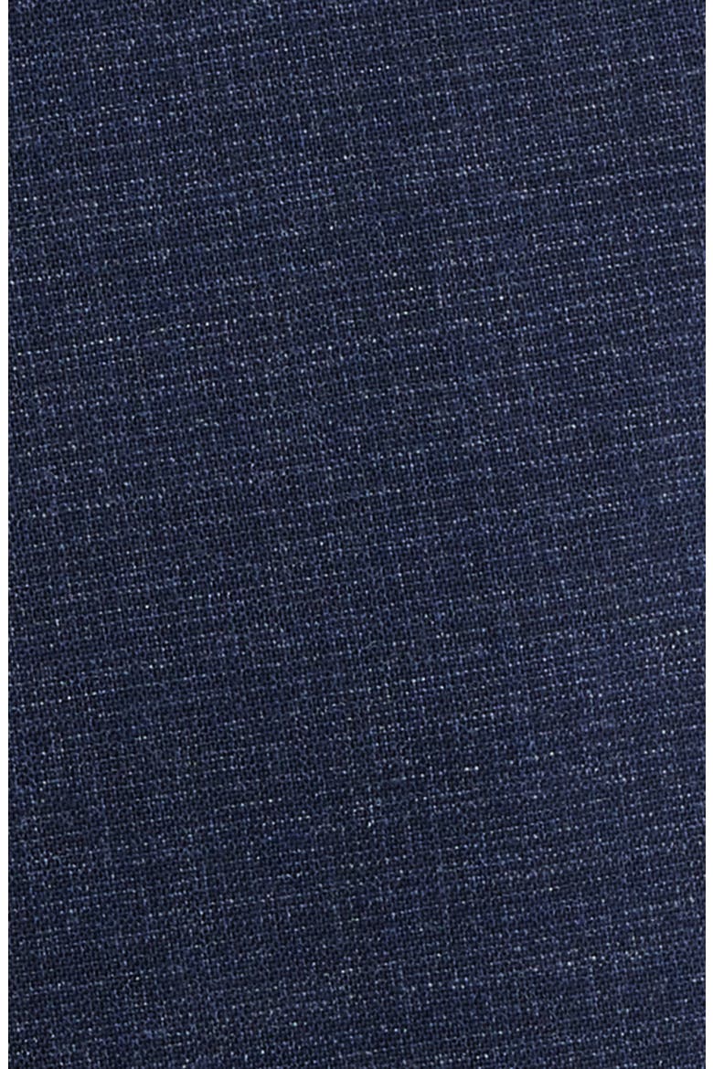 Saxony Trim Fit Flat Front Thatch Weave Wool Blend Dress Pants, Alternate, color, NAVY