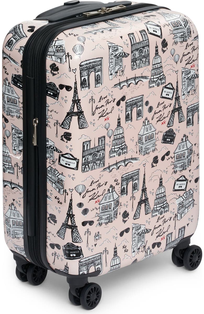 KARL LAGERFELD Karl In Paris 21" Upright Carry On Suitcase, Alternate, color,