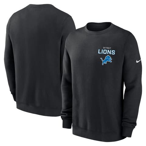 Men's Nike Black Detroit Lions Primetime Club Fleece Pullover Sweatshirt
