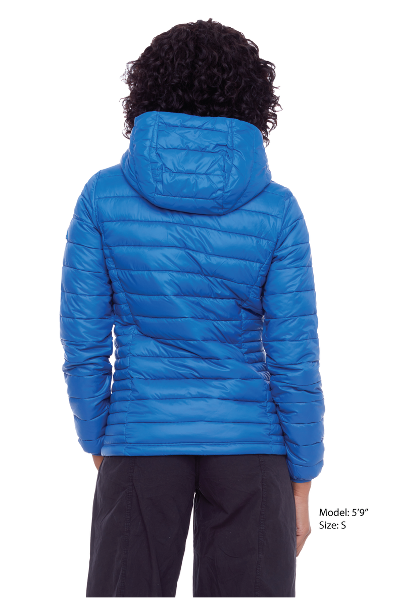 Alpine North YOHO LADIES - Vegan Down Lightweight Packable Puffer Jacket & Bag, Alternate, color, Cobalt