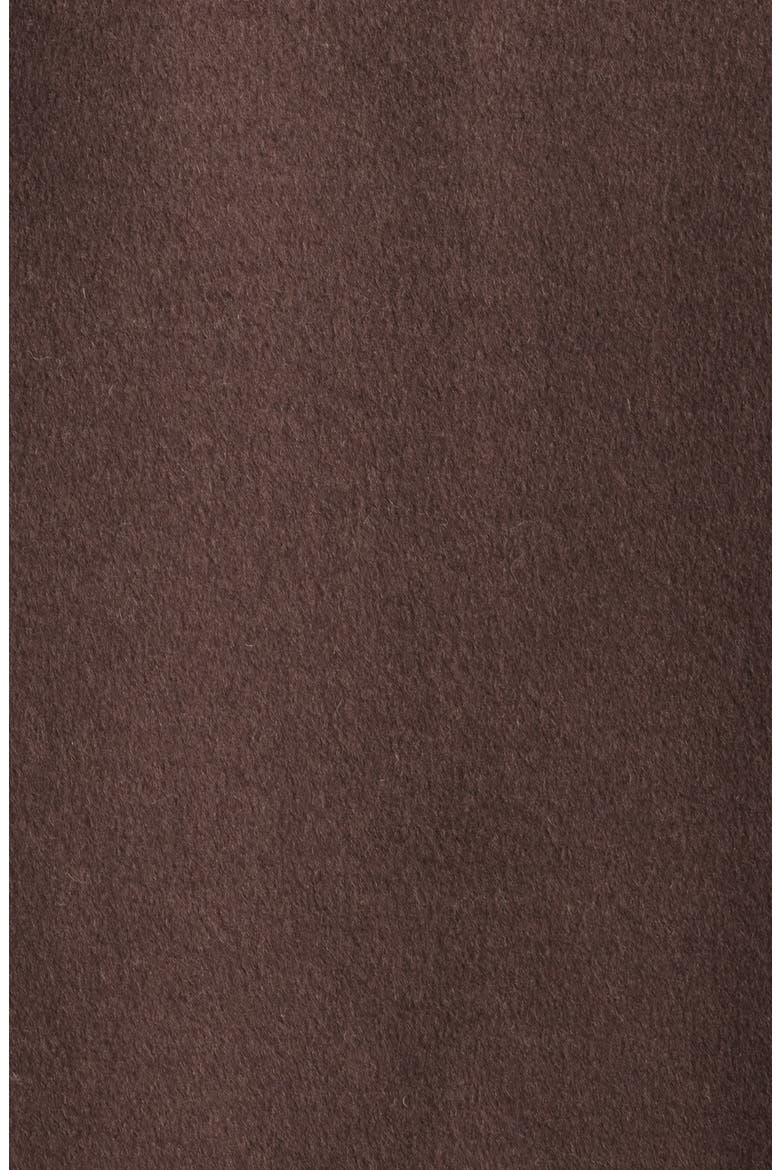 Melanie Leather Whipstitch Wool Blend Jacket, Alternate, color, DARK BROWN