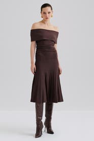 Malina Althena Off Shoulder Knitted Dress