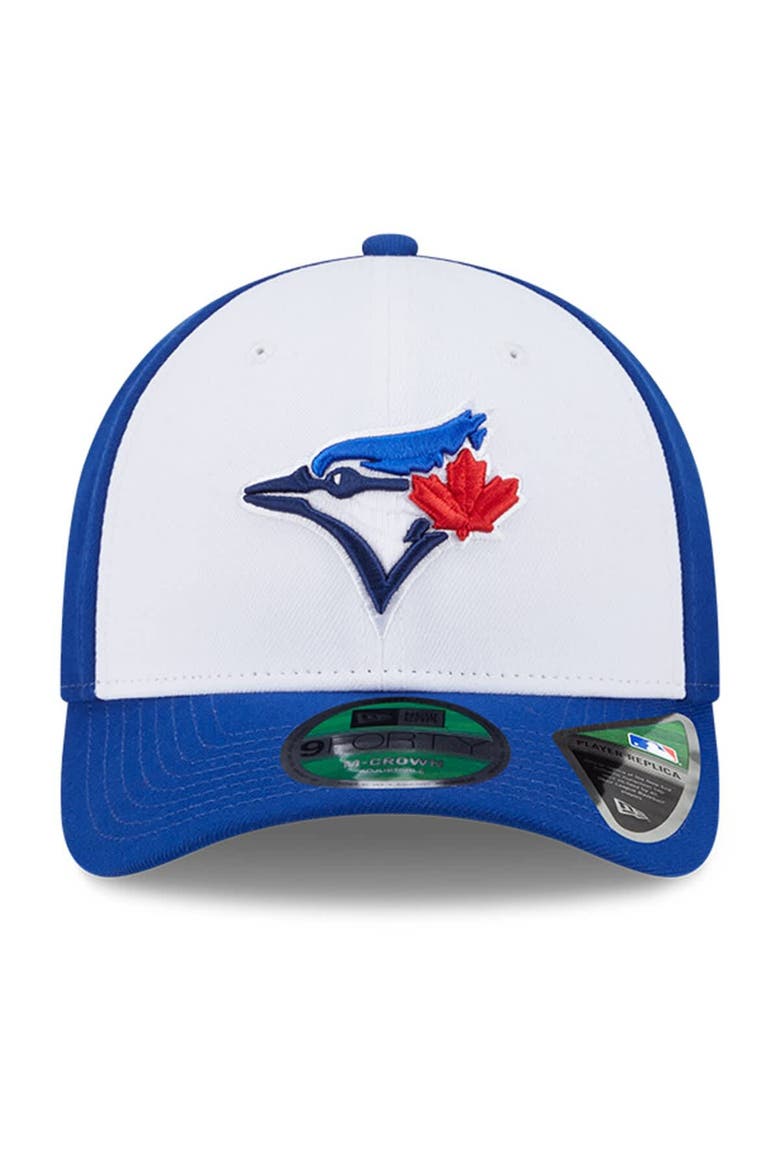 Men's New Era  White Toronto Blue Jays Player Replica 9FORTY Adjustable Hat, Alternate, color, White