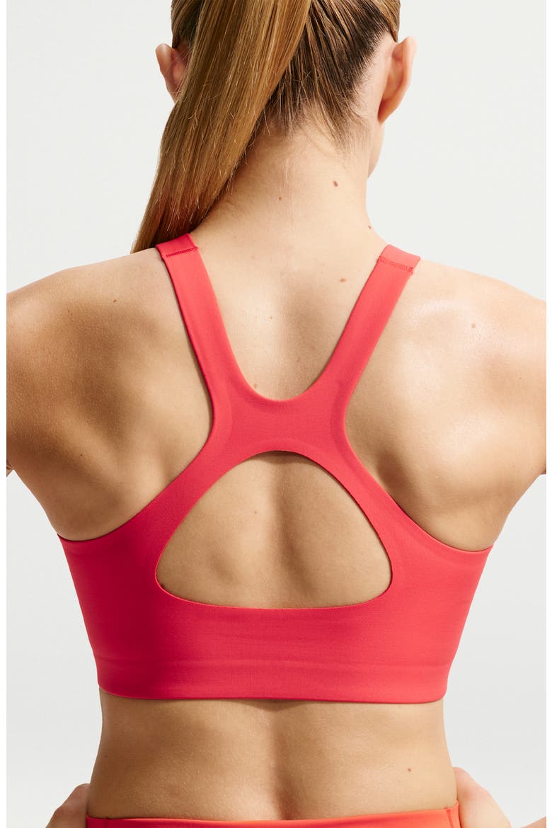 Universa Cutout Sports Bra, Alternate, color, LIGHT CRIMSON/ UNIVERSITY RED