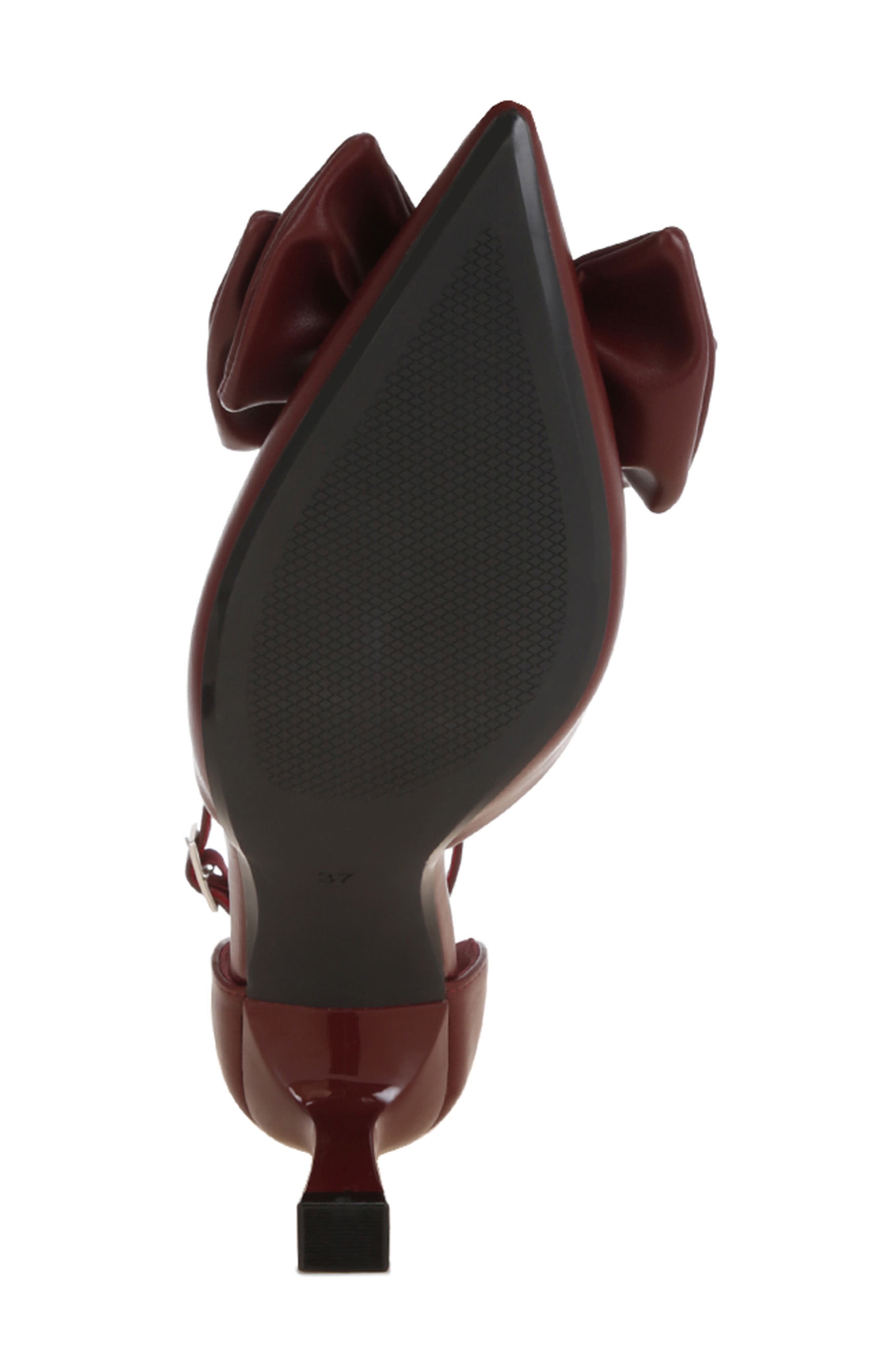Papave Leather Pointed Toe Pump, Alternate, color, BURGUNDY SMOOTH