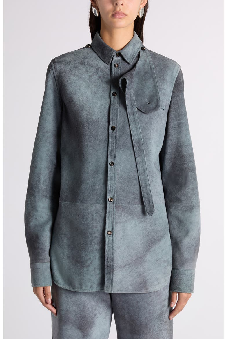 Cloudy Suede Button-Up Shirt, Alternate, color, 4690 CLOUDY INDIGO