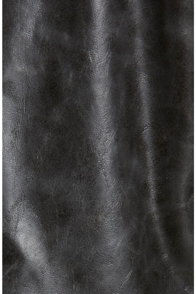 Faux Shearling Moto Jacket, Alternate, color, BLACK