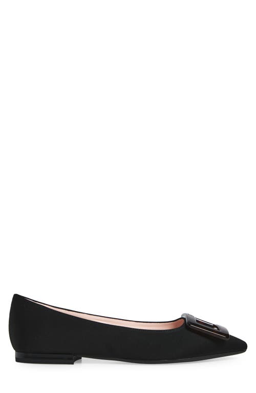 Roger Vivier Gommettine Pointed Toe Flat In Black