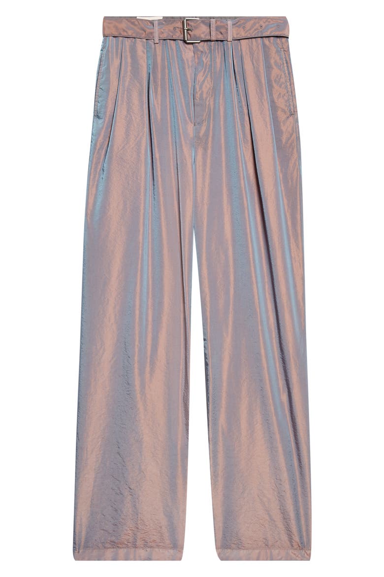 Preaches Belted Pleated Wide Leg Pants, Alternate, color, SKY