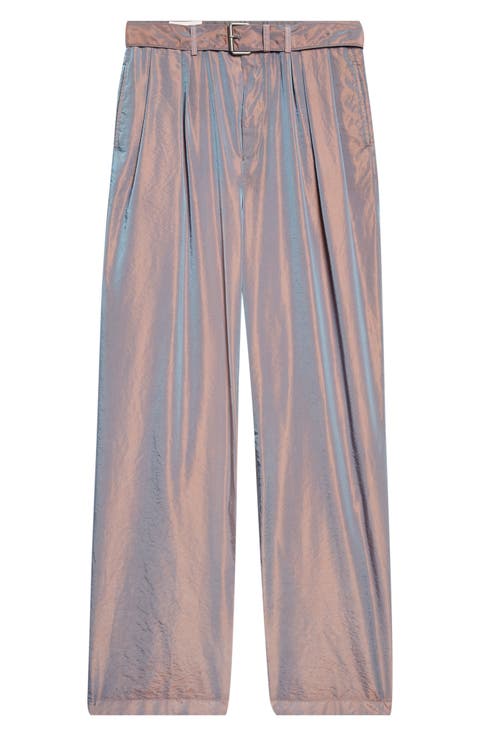Preaches Belted Pleated Wide Leg Pants