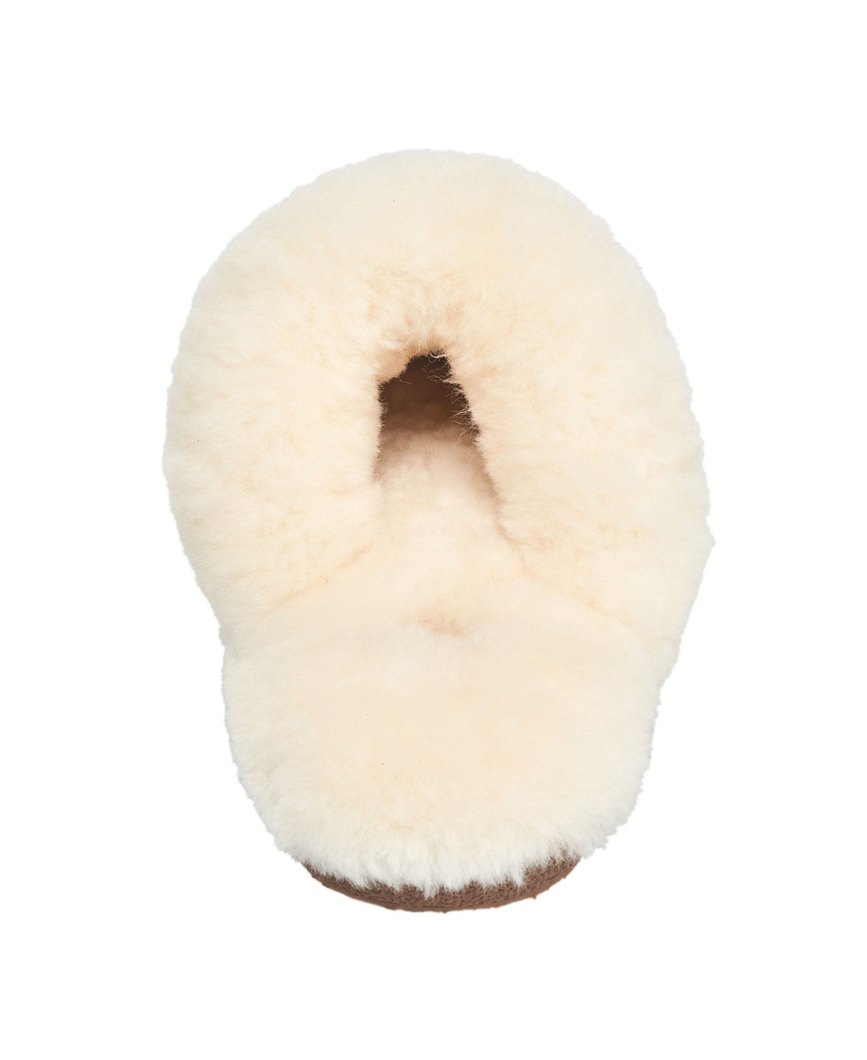 Gens Fur Band Open Slipper, Alternate, color, Chestnut