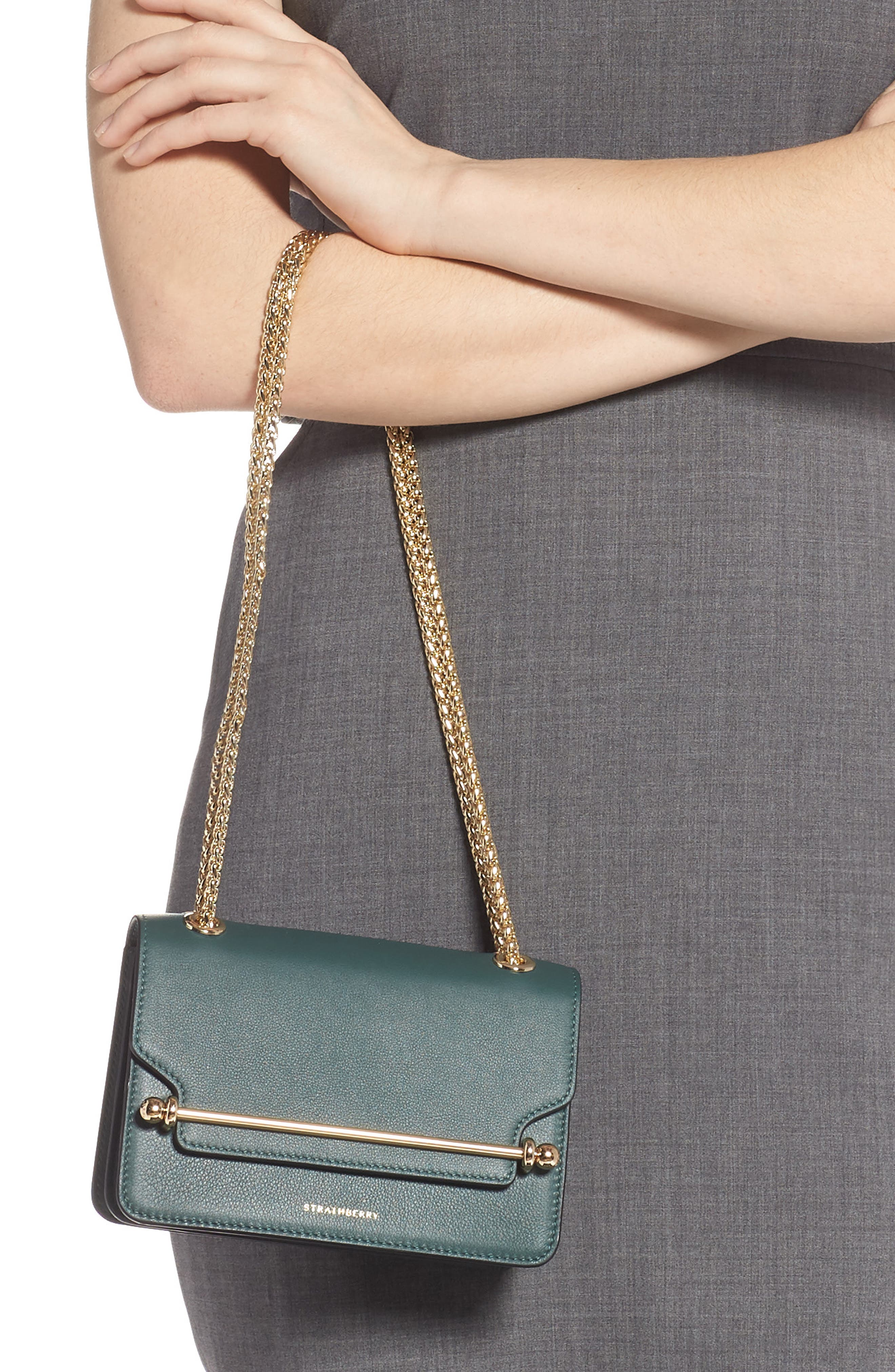 Strathberry Mini East/West Leather Crossbody Bag, Alternate, color, 