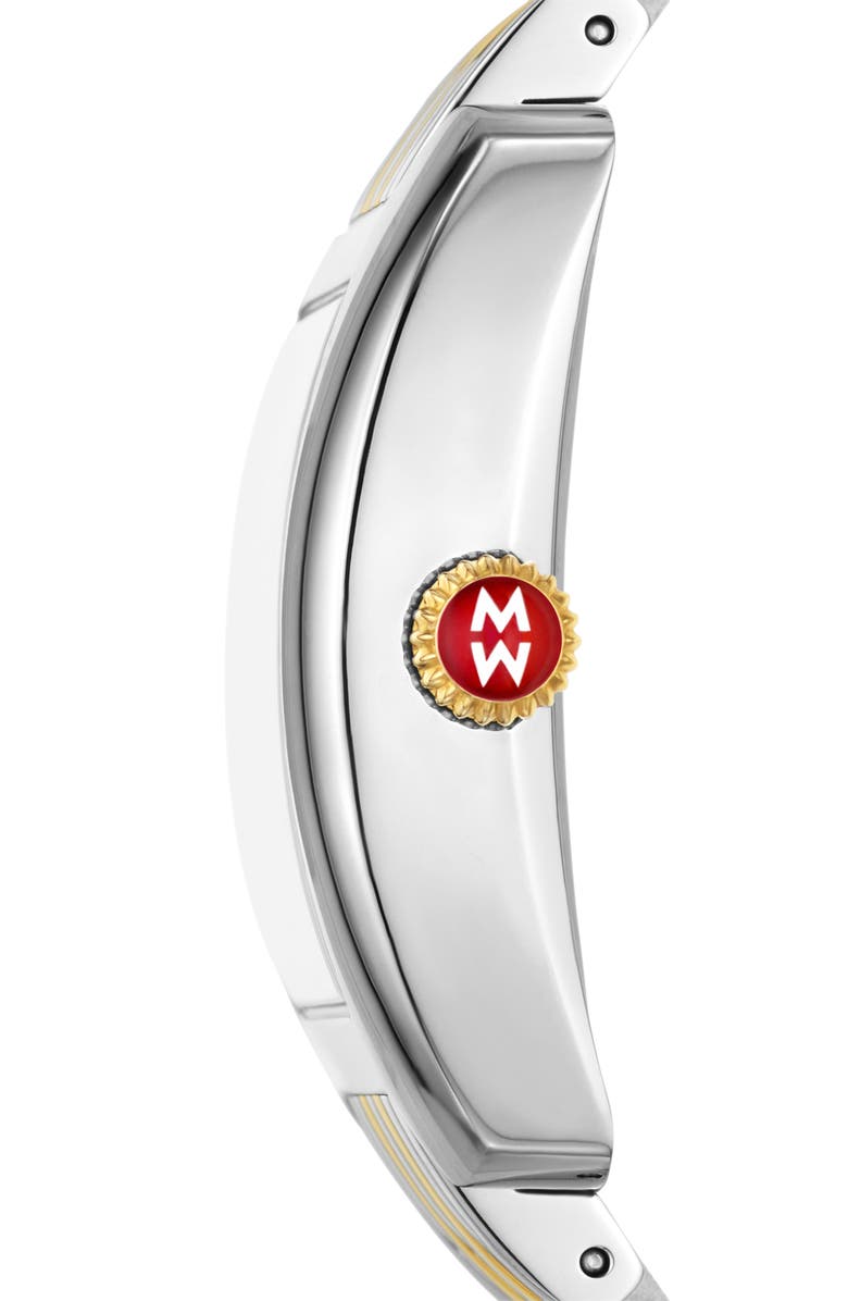 MICHELE Diamond Two Tone Bracelet Watch, 29mm, Alternate, color, 