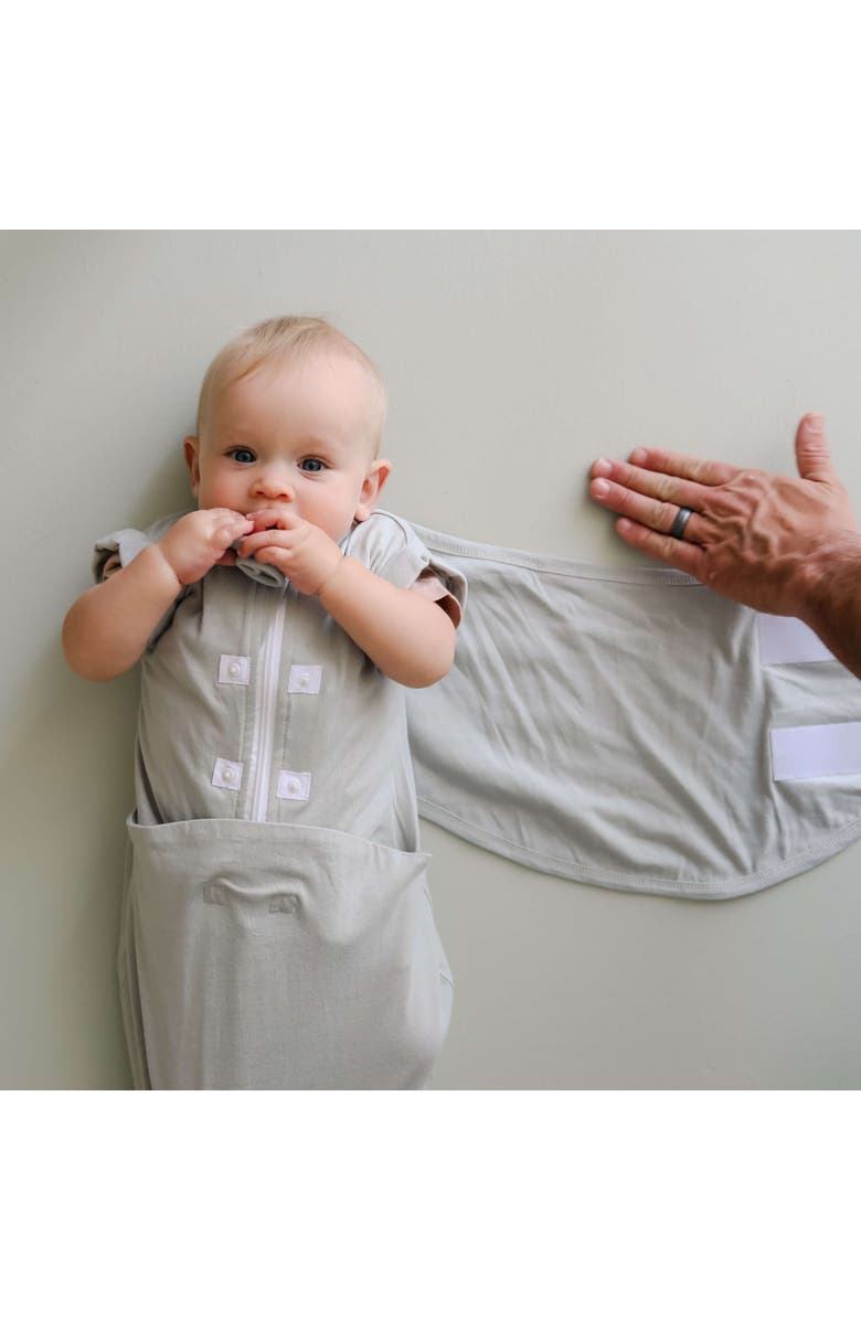 embé 2-pack Baby Binnie Stow-Away Retractable Silicone Pacifier, Alternate, color, Pebble