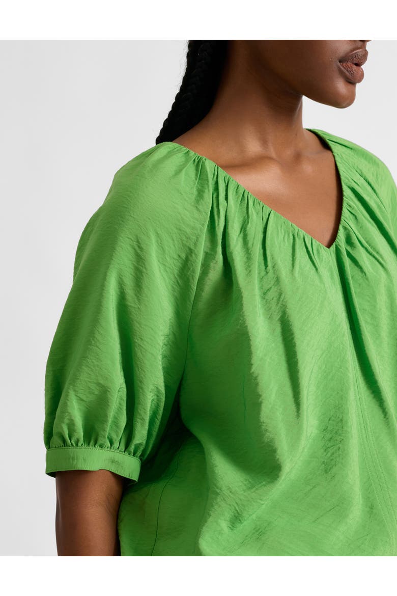 Air Flow V-Neck Gathered Top, Alternate, color, Green