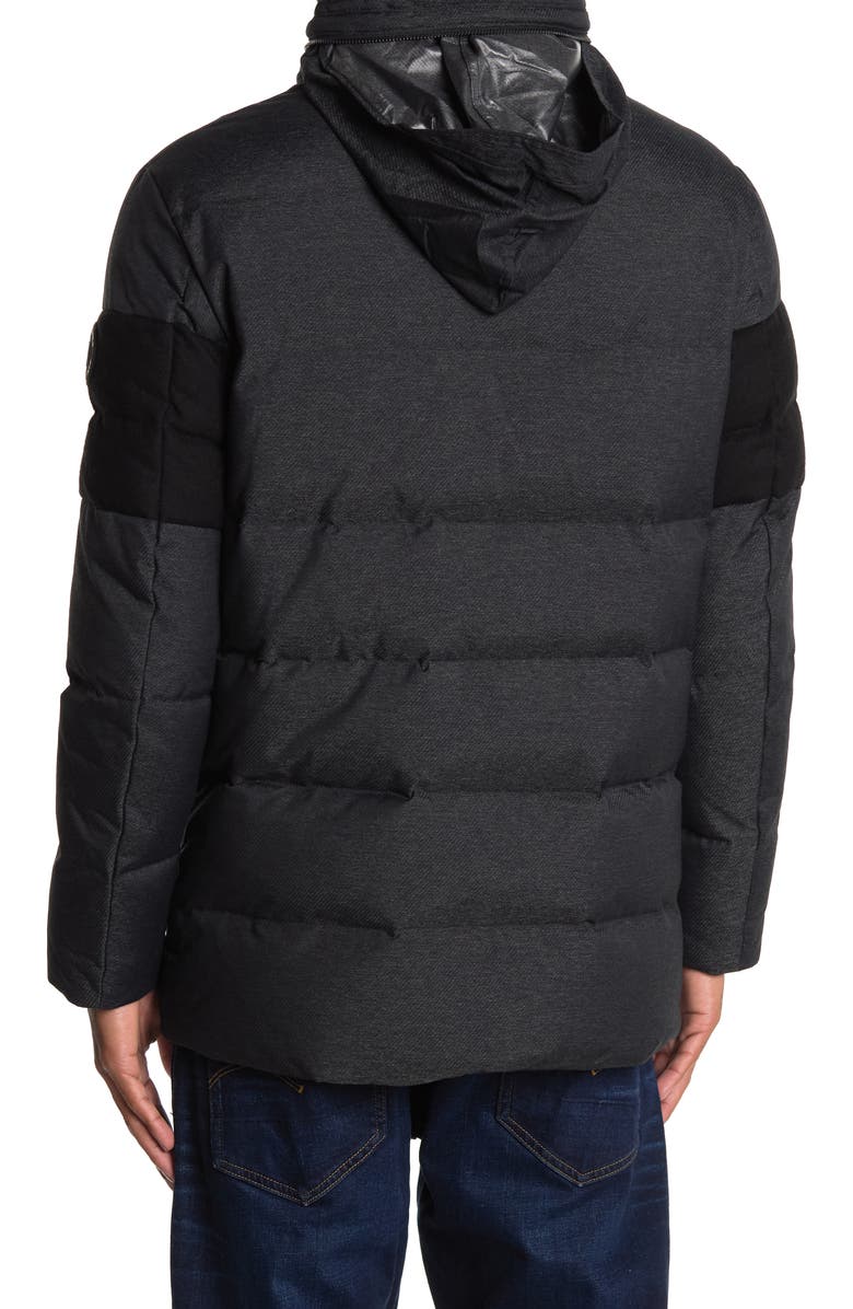 KARL LAGERFELD PARIS Hooded Quilted Down Parka Jacket, Alternate, color,