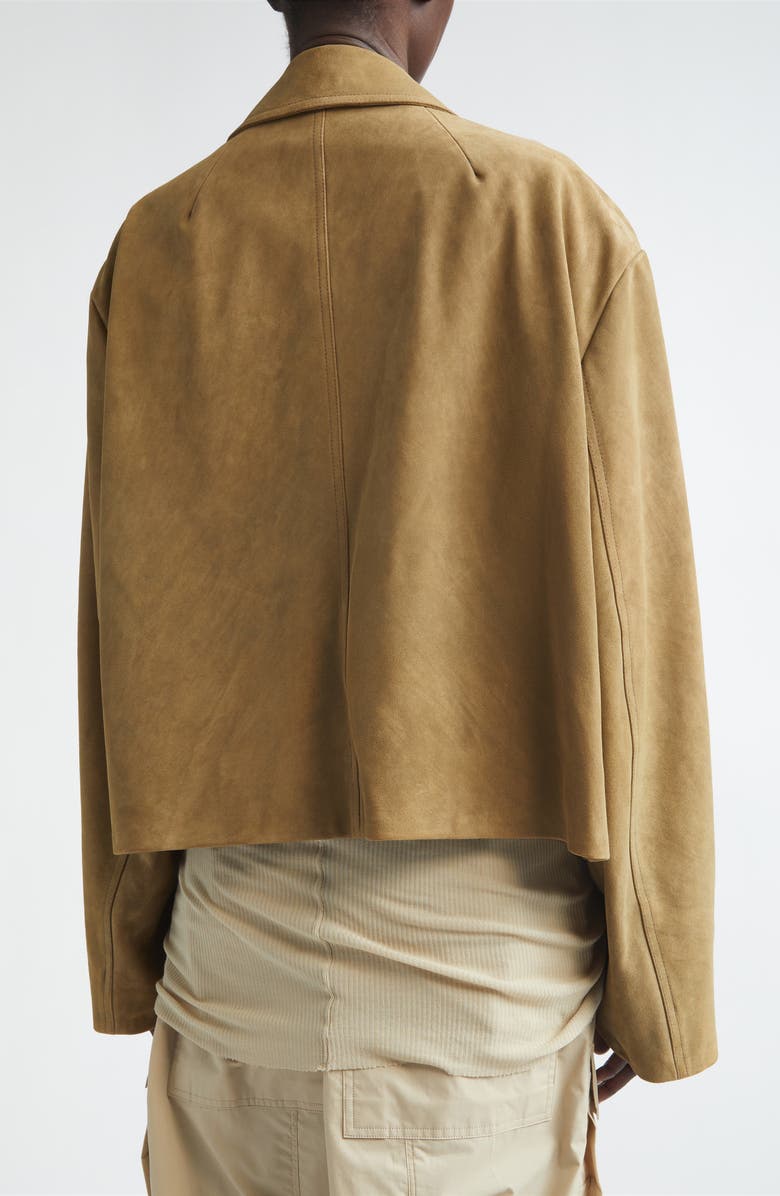 Rick Owens Temple Heizer Mac Suede Jacket, Alternate, color, Sumi Brown