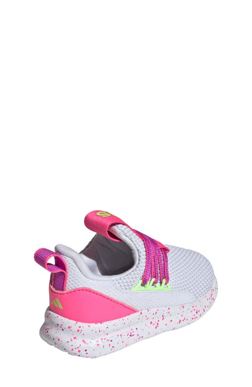 Adidas Originals Adidas Kids' Lite Racer Adapt 7.0 Slip-on Sneaker In White/lucid Lemon/lucid Pink