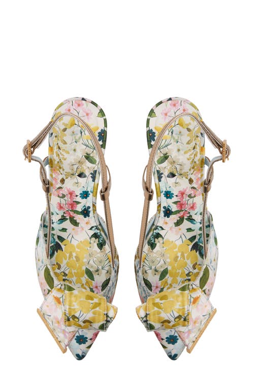 Ted Baker London Romy Pointed Toe Slingback Pump In White Floral