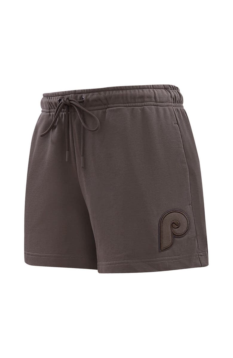 PRO STANDARD Women's Pro Standard Brown Philadelphia Phillies Neutral Fleece Shorts, Alternate, color, Brown